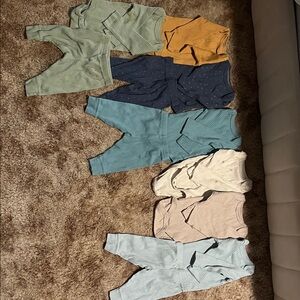 Cloud Island Kids Bottoms Set - Green, Yellow, Blue, Cream NEVER WORN